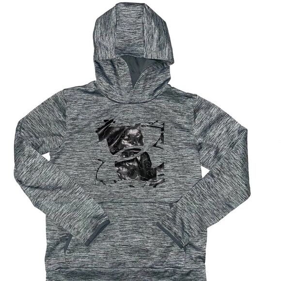 Under Armour Boys Sweatshirt Hoodie Gray Large - Picture 1 of 3